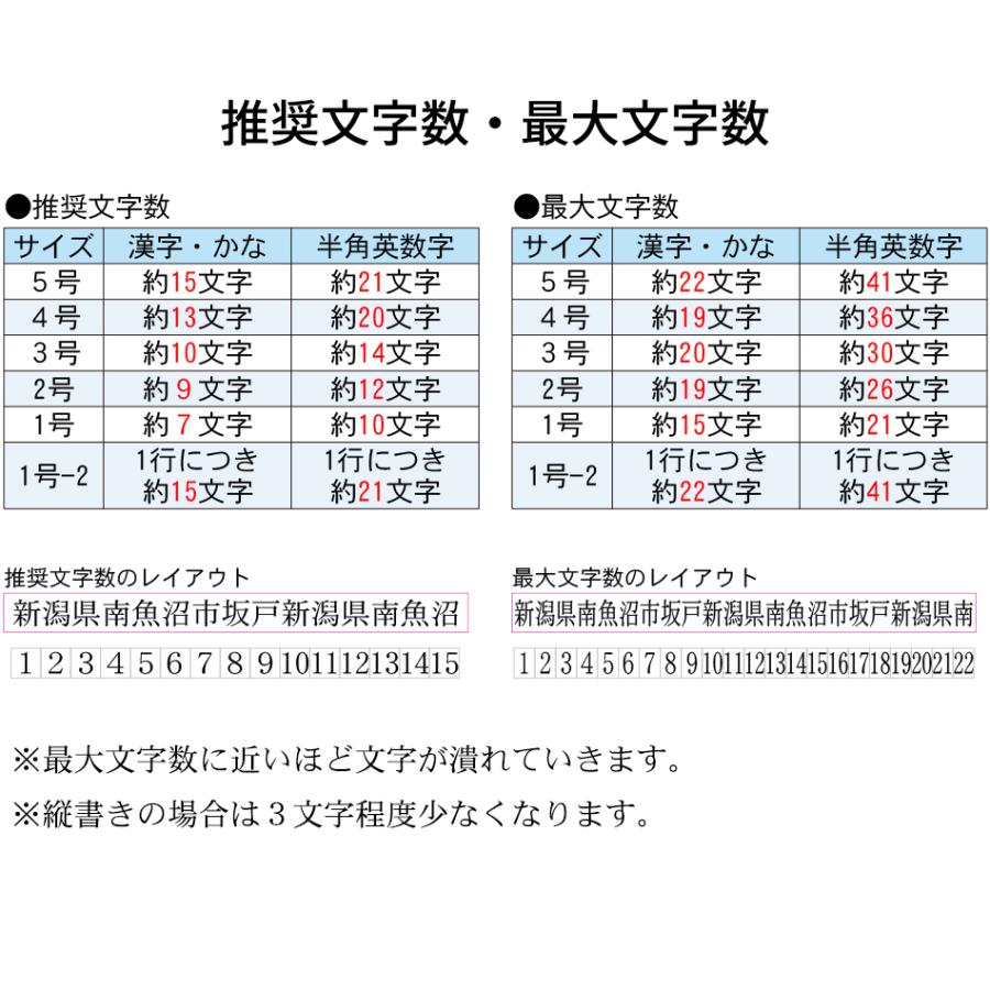 フレンドリバース 住所 スタンプ 4枚 組み合せ印 住所印 親子印 ゴム印 会社印 社名 社判 名前 オリジナル 組合わせ 自由 オーダー 横判 印鑑 5サイズ｜ep-insho｜04