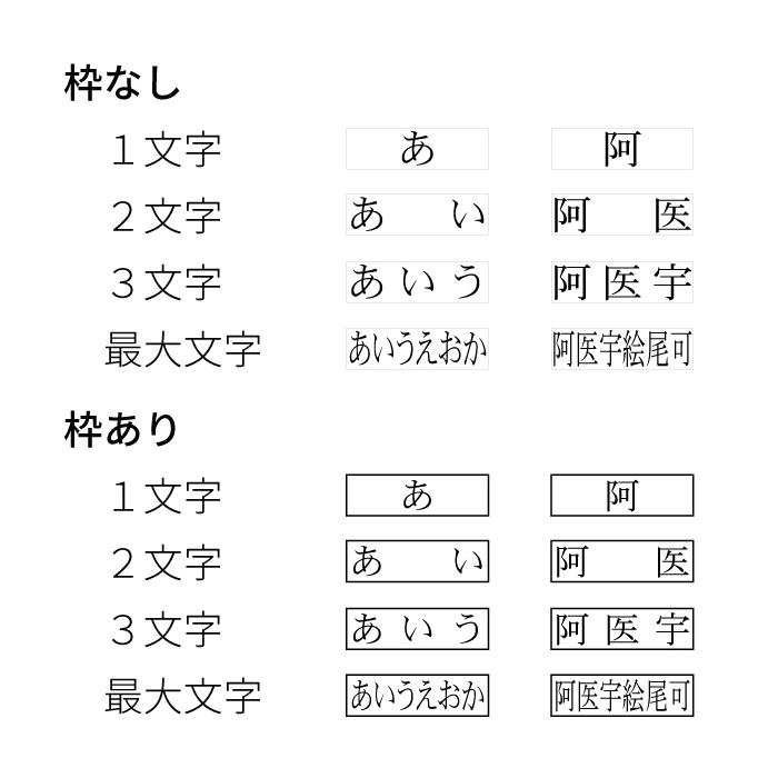 フリーテキスト スタンプ (中) 45mm×13mm スキナスタンプ 事務用品 自由な文字 キャップレス  オーダーメイド｜ep-insho｜04