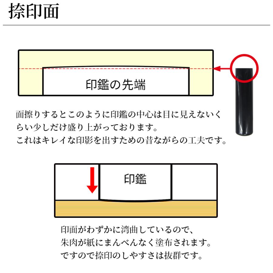 印鑑 はんこ オランダ水牛 色中 女性用 3本セット ケースあり 銀行印 実印 認印 10.5mm丸 13.5mm丸 16.5mm丸 10年保証｜ep-insho｜08