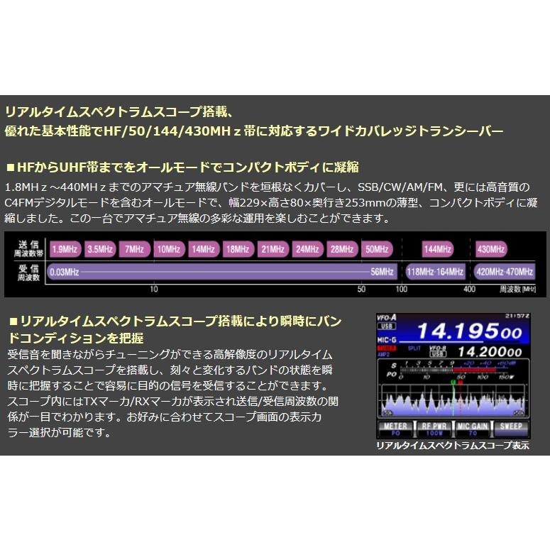 FT-991AM(FT991AM) & SP-10 & DM-330MV YAESU 八重洲無線 HF〜430MHz 50Ｗオールモード機 アマチュア無線｜epartners｜02