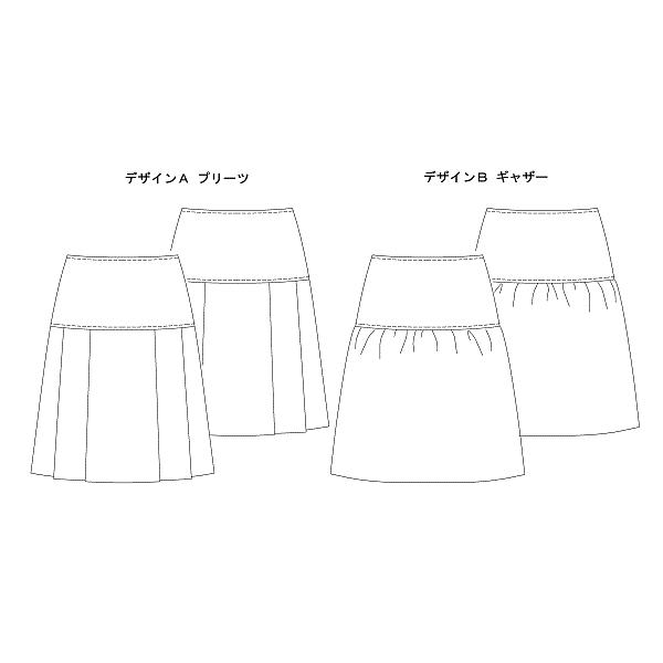 型紙 パターン ヨーク切替えプリーツスカート型紙 テキスト付き Lsk 002 Eパターン コレクション ヤフー店 通販 Yahoo ショッピング