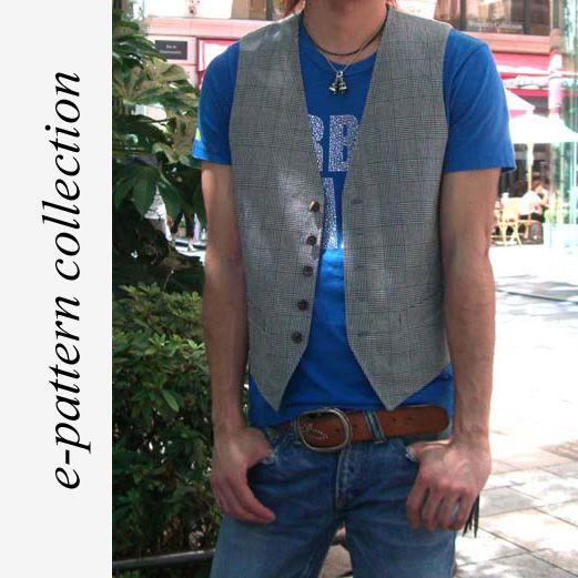 型紙 パターン メンズ ベスト型紙 テキスト付き Mvs 001 Eパターン コレクション ヤフー店 通販 Yahoo ショッピング