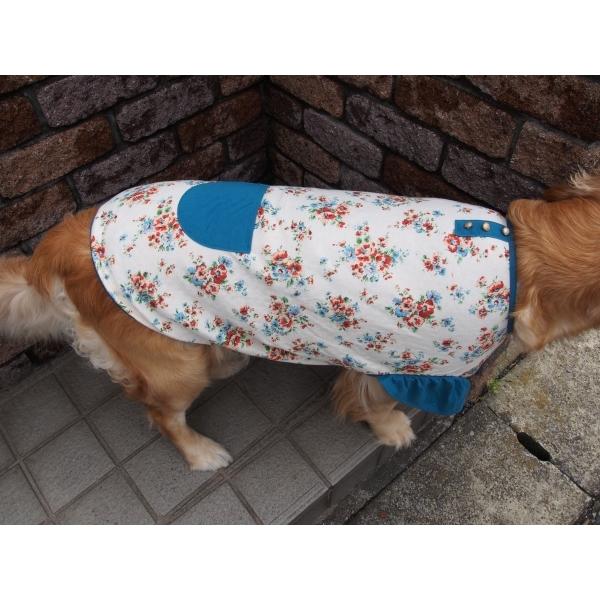 犬服型紙 キャップスリーブタンクトップ 大型犬用 テキスト付き : e