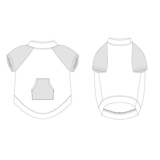 大型犬服 ラグランTシャツ BL クールMAX I LOVE DPラグランTシャツ | 犬服通販ドッグピース