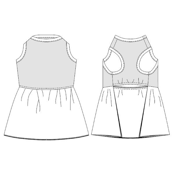 犬服型紙 チュールワンピース 大型犬用 テキスト付き Pop 012r Eパターン コレクション ヤフー店 通販 Yahoo ショッピング