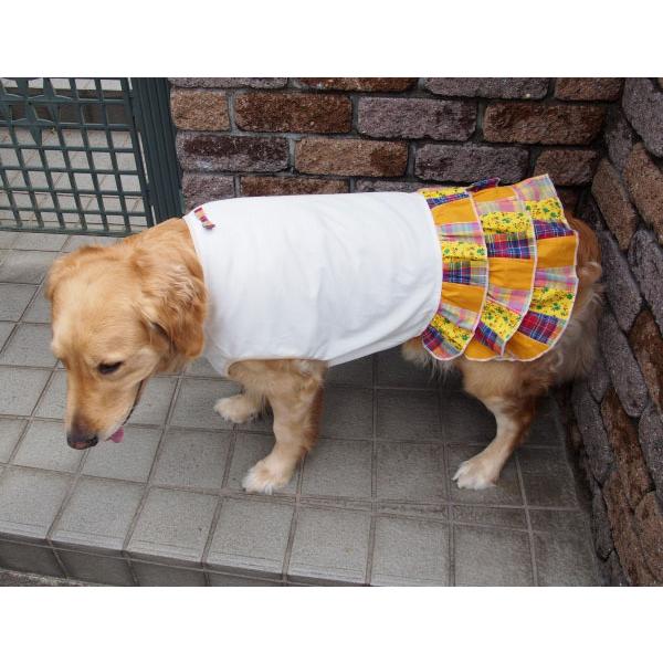 犬服型紙 ティアードワンピース 大型犬用 テキスト付き : eパターン