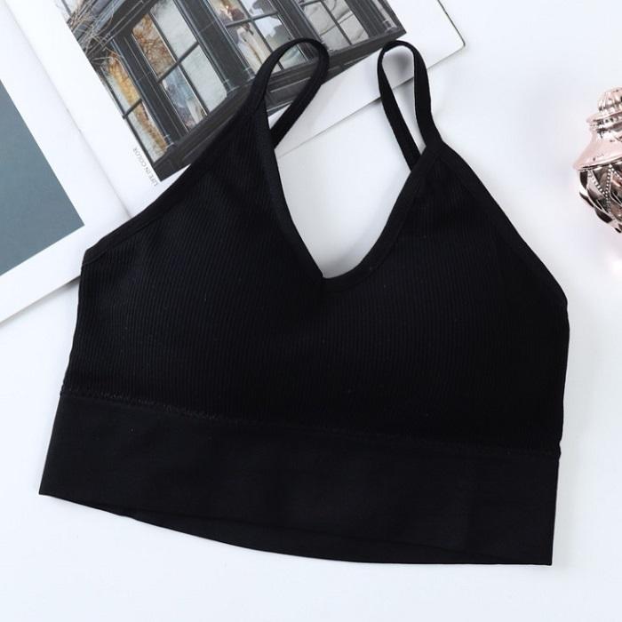 BR013 リブ ブラトップ ノンワイヤー 見せブラ スポーツブラ フィットネスウエア 肩こり 解消 下着 肌着 ナイトブラ |  | 01