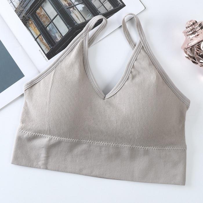 BR013 リブ ブラトップ ノンワイヤー 見せブラ スポーツブラ フィットネスウエア 肩こり 解消 下着 肌着 ナイトブラ |  | 03