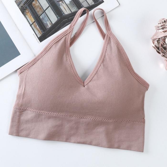 BR013 リブ ブラトップ ノンワイヤー 見せブラ スポーツブラ フィットネスウエア 肩こり 解消 下着 肌着 ナイトブラ |  | 04