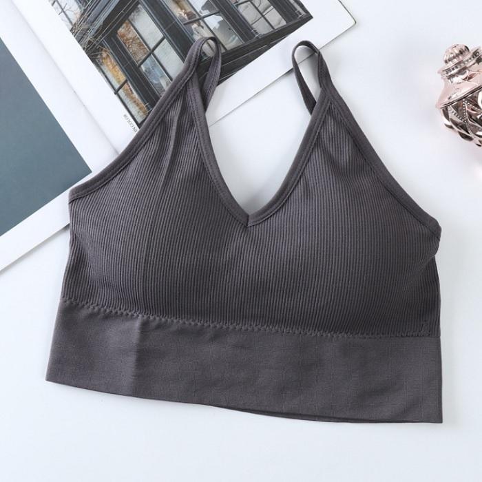 BR013 リブ ブラトップ ノンワイヤー 見せブラ スポーツブラ フィットネスウエア 肩こり 解消 下着 肌着 ナイトブラ |  | 05