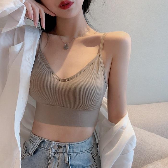 BR013 リブ ブラトップ ノンワイヤー 見せブラ スポーツブラ フィットネスウエア 肩こり 解消 下着 肌着 ナイトブラ |  | 12