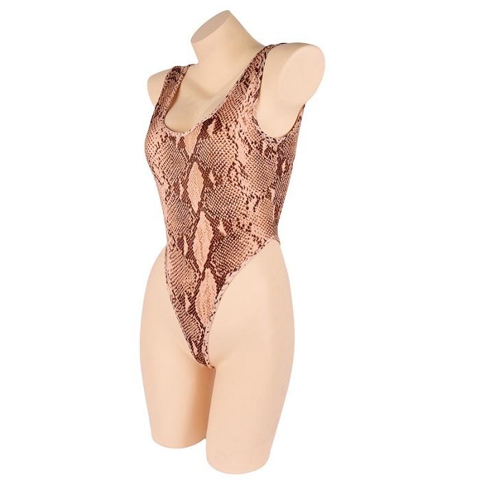 RE004 018 パイソン レオパード ハイレグ レオタード ヒョウ柄 ヘビ柄