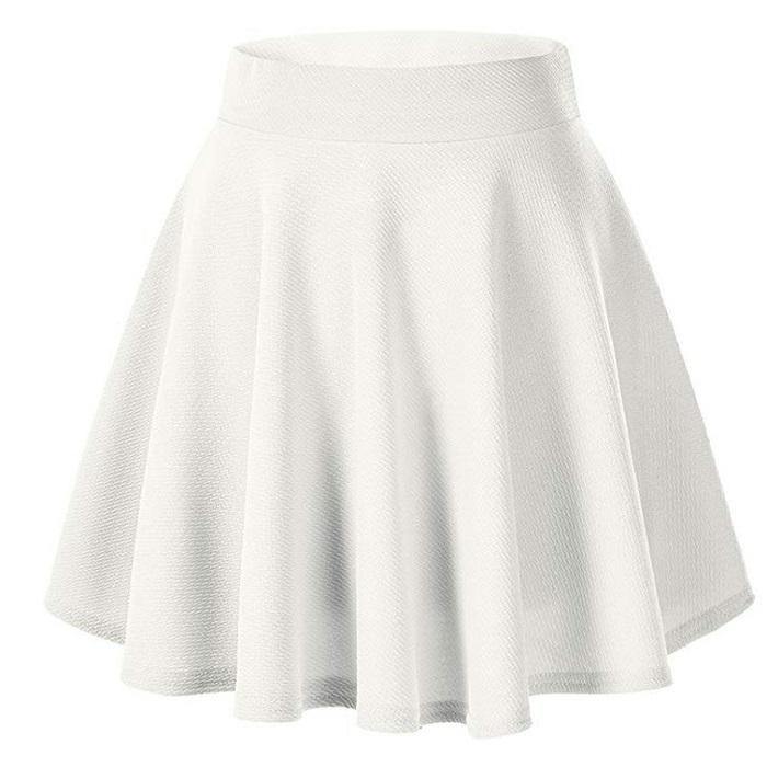 SK005 フレアスカート Aラインスカート ウエストゴム フレア Aライン フレアー ミディアム シンプル 無地 ミニスカート フレア ウエストゴム |  | 02