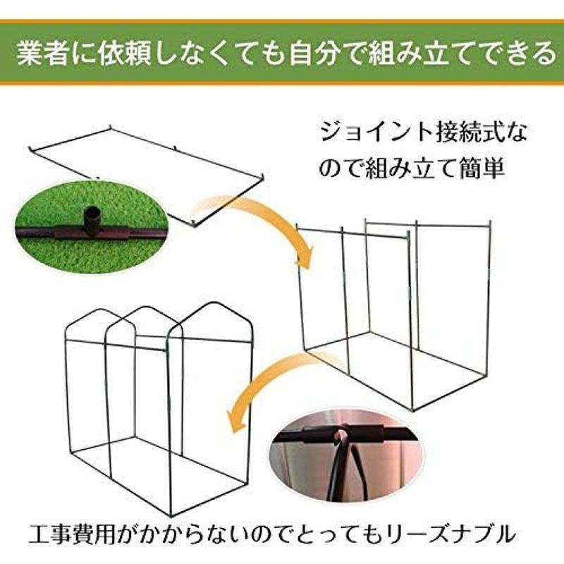 seiyishi　サイクルハウス　3台用タイプ　ポート　用具入　ガレージ　家庭用　自転車　置き場　幅120cm　バイク　物置　サイクル　倉庫