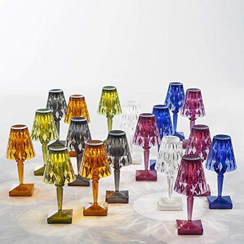 Kartell　カルテル　充電式LEDテーブルランプ　クリスタル　バッテリー　W11.5　D11.5　H25cm　SFHL-　BATTERY