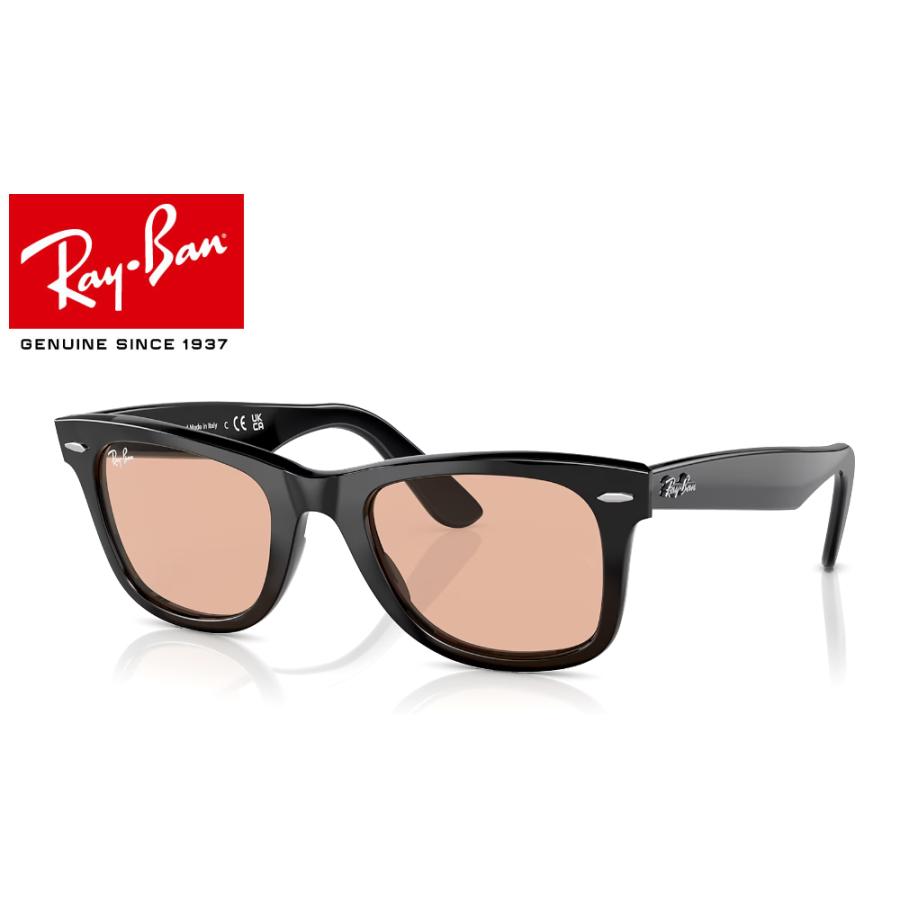 小物 Ray-Ban RB 2140-F 601-4B Ray-Ban WAYFARER RB2140F 601/4B 52サイズ ポリッシュブラック/ピンク
