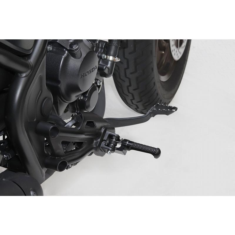 アクティブ ステップバー (ライダー側) ブラック / シルバー HONDA REBEL250/S '20 〜 '23 / REBEL500 '23 〜 '23_2