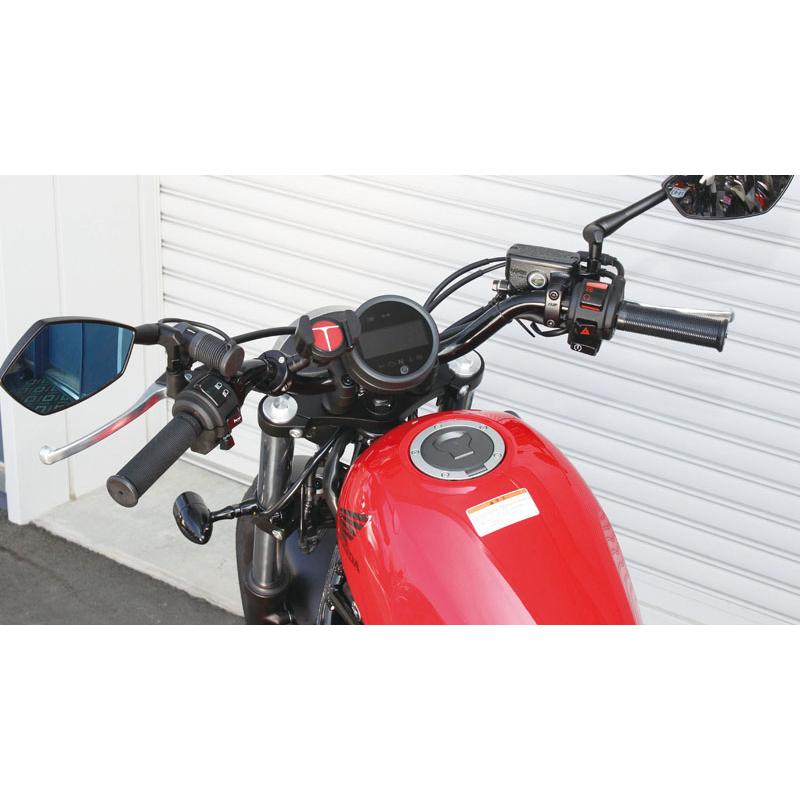 【最終値】【閲覧数879】Rebel250 ハンドルバー マッドブラック ハンドルバー 65mmバック マットブラック レブル250/500 17-24Y