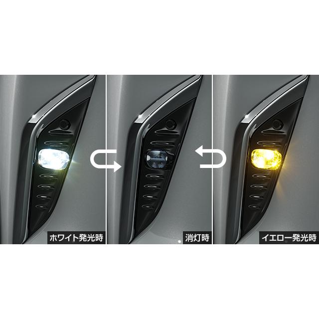 アルファード 40系：純正 バイカラーLEDフォグランプ（切り替え