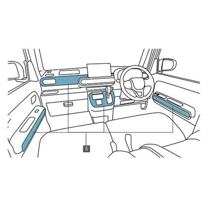 ムーヴ キャンバス LA850S/LA860S 後期：純正 インテリアパネルセット