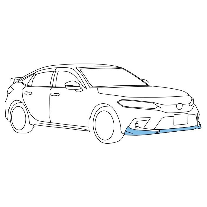 シビック FL1：純正 フロントスポイラーロアースカート セパレートタイプ（左右分割）(カラー選択)(廃盤 残り在庫わずか) | シビック | 01