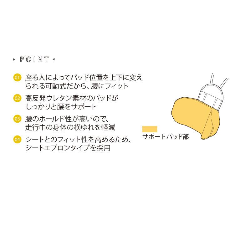 キャスト 200系：純正 サイドサポートパッド（シートエプロンタイプ/1脚分）(廃盤 残り在庫わずか) | ダイハツ | 01