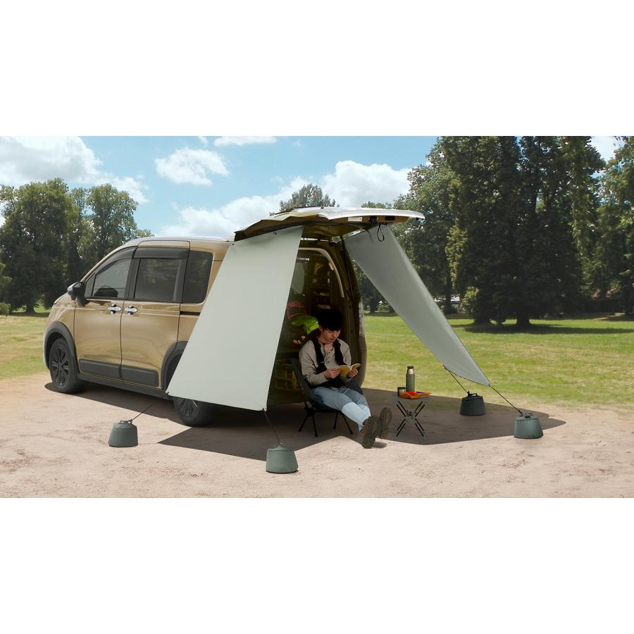 フリード GT系：純正 テールゲートタープ アースグリーン／収納袋付