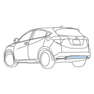 ホンダ（HONDA） ヴェゼル 前期：純正 リアロアガーニッシュ 高輝度