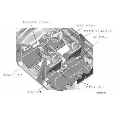 ホンダ（HONDA） ヴェゼル RU系 中期：純正 フロアカーペットマット
