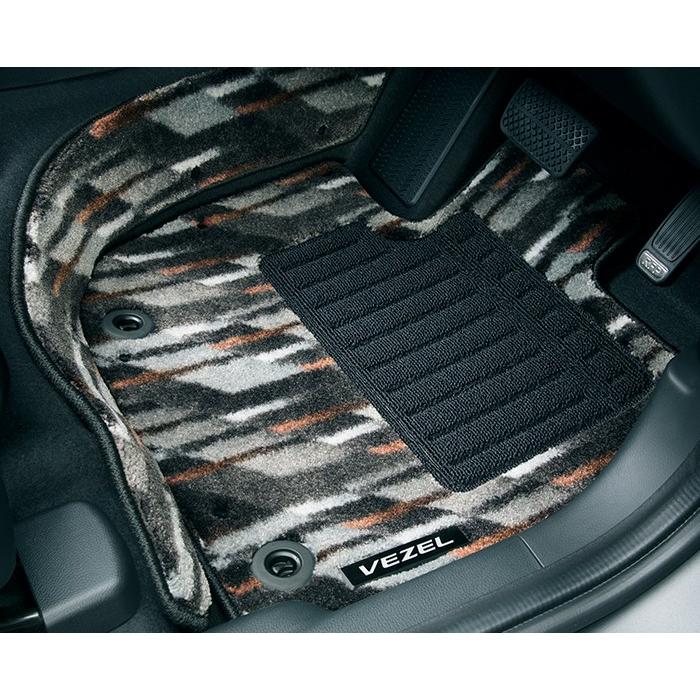 ホンダ ヴェゼル RU系 中期：純正 フロアカーペットマット デザイン  