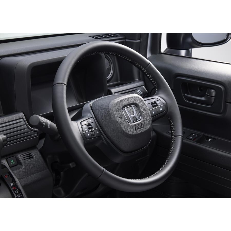  ステアリングホイール ブラック ホンダ（HONDA） N-VAN/JJ1/JJ2：純正 ステアリングホイール（本革製