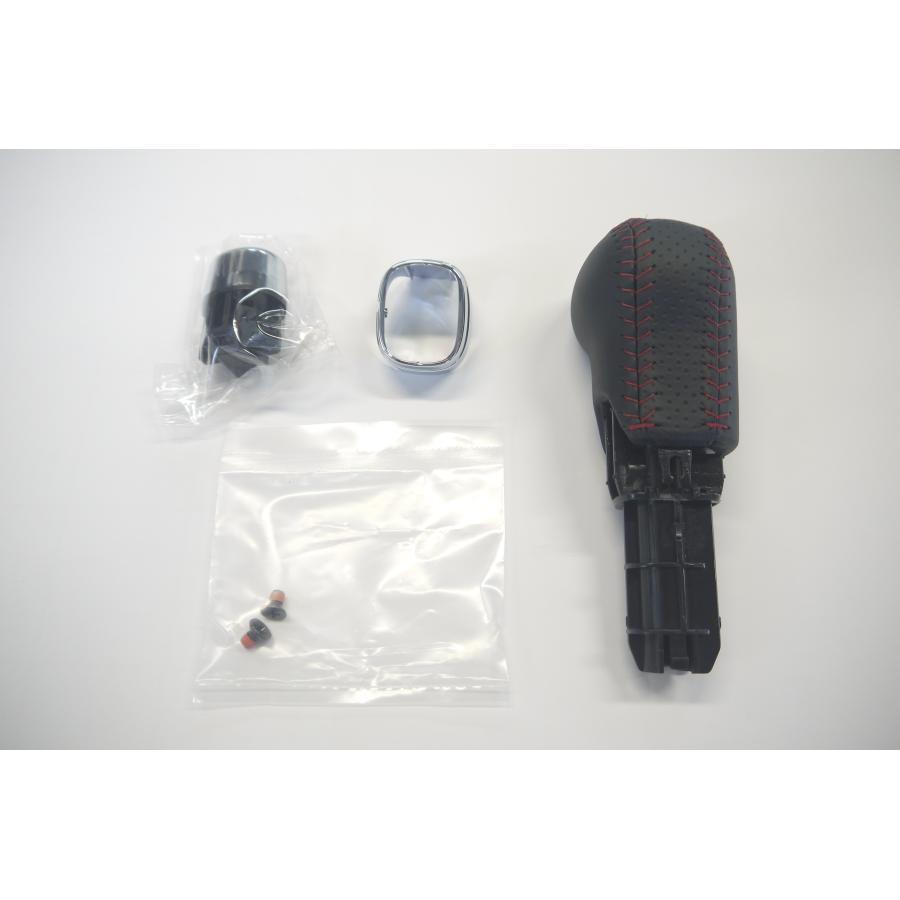 N-BOX NBOXカスタム JF3 JF4：純正 シフトノブ ブラック×レッド