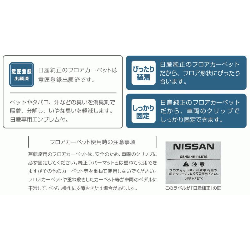日産（NISSAN） キックス/KICKS P15：純正 フロアカーペット 