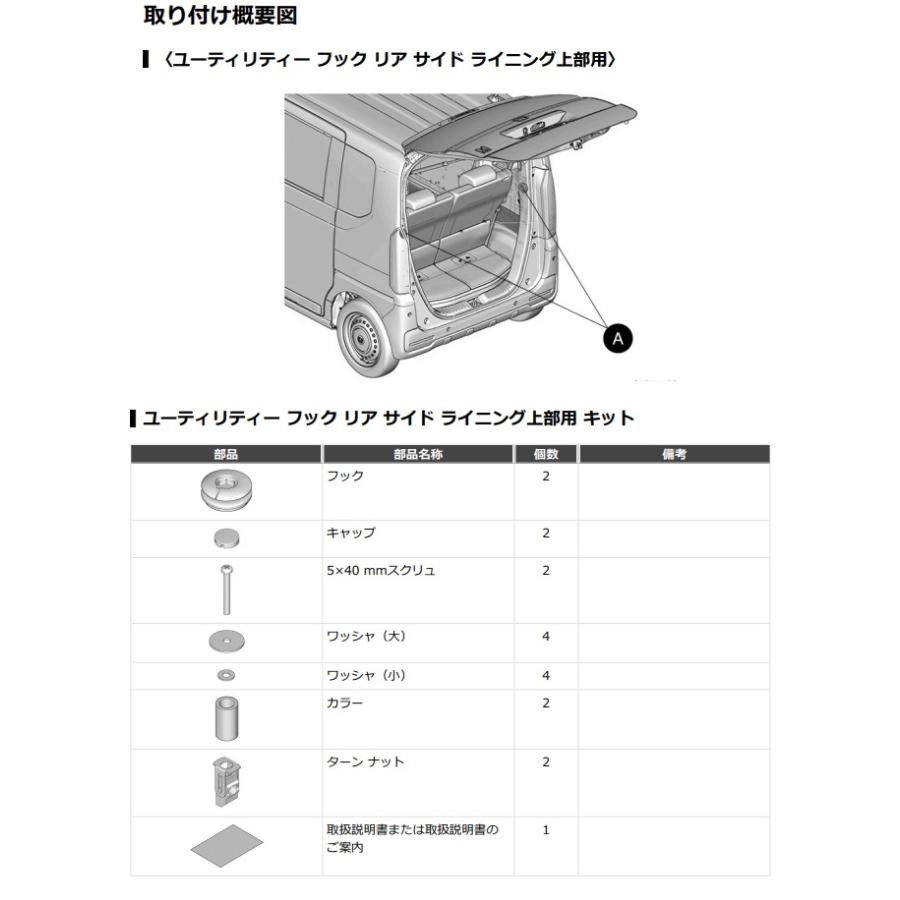 N-BOX JOY JF5 JF6：純正 ユーティリティーネット(ユーティリティ