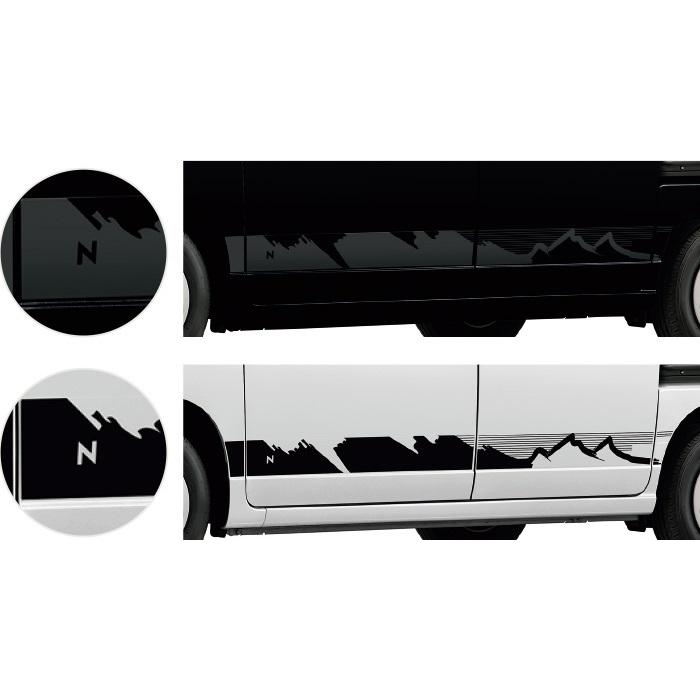 N-VAN e：JJ3：純正 デカール グレー／ブラック フロント・リア