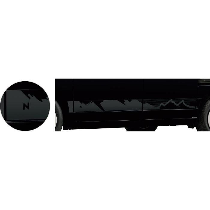 N-VAN e：JJ3：純正 デカール グレー／ブラック フロント・リア