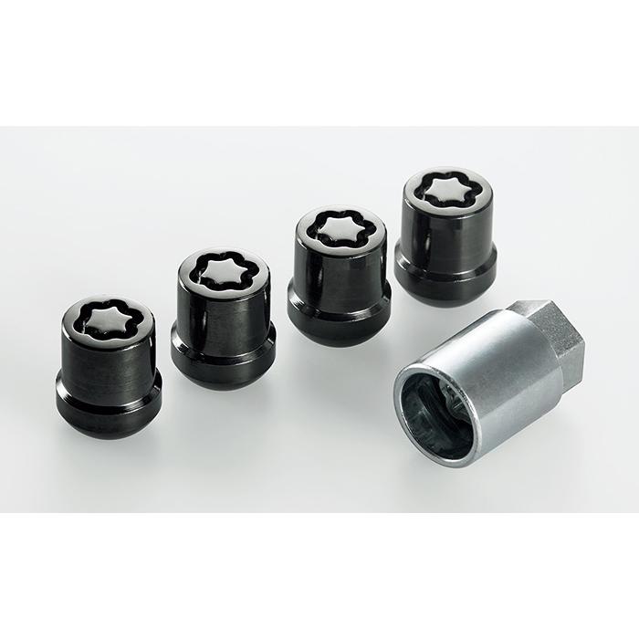 プレリュード PRELUDE：純正 アルミホイール用ホイールロックナット　ブラック／キャップタイプ 4個セット（マックガード社製） | 