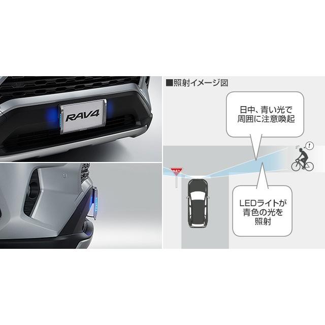 トヨタ RAV4 LEDサイドライト ナンバーフレーム付き 純正オプション お得 RAV4 RAV4/ラブ4 50系：純正 LEDサイドライト（ナンバーフレーム