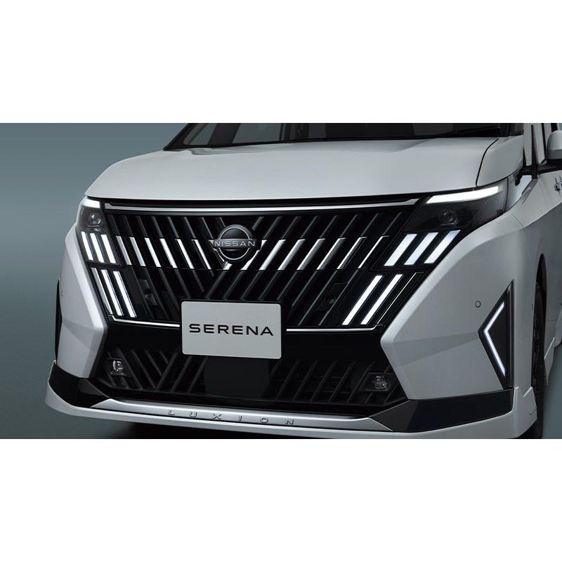C28セレナ後期日産純正フロントグリルイルミネーション&バンパーイルミセット セレナ SERENA C28系 後期 ：純正 フロントグリルイルミネーション