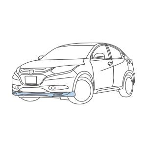 E Eホンダ ヴェゼル フロントエアロバンパー ホンダ ヴェゼル RU系 中期：純正 フロントエアロバンパー（HV