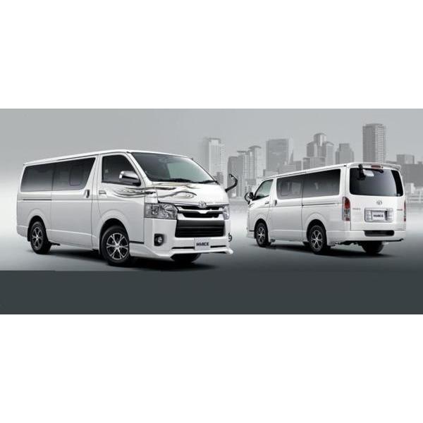 ハイエース200系　純正マッドガード 200系ハイエース 純正タイプ マッドガード 1台分セット 未塗装