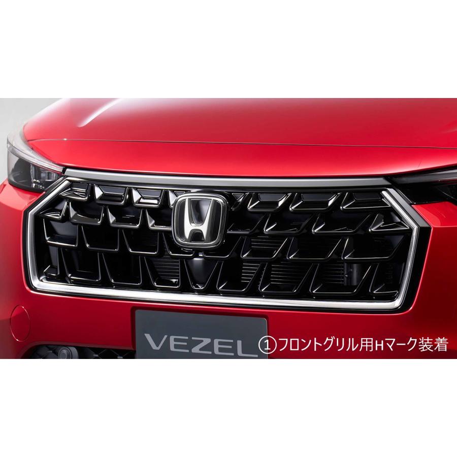 ヴェゼル RV系 後期：純正 フロントグリル ベルリナブラック×クローム