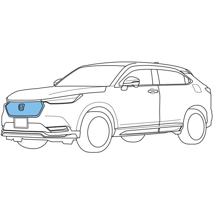 ヴェゼル RV系：純正 フロントグリル（クロームメッキ）ゴールドエンブレム（Hマーク2個＋車名エンブレム） | ヴェゼル | 01