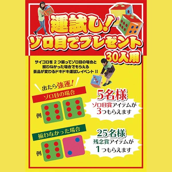 サイコロ抽選　ゾロ目でおもちゃ　30人用 |  | 01