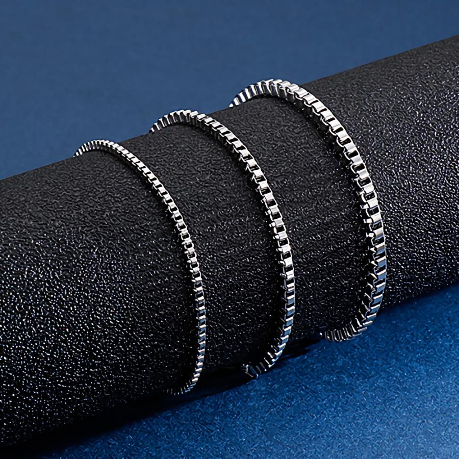 チタン ヴェネチアンチェーン ブレスレット 4mm ベネチアンチェーン ベネチアンチェーン 選べる幅1.8mm/2.5mm/3.0mm ブレスレット