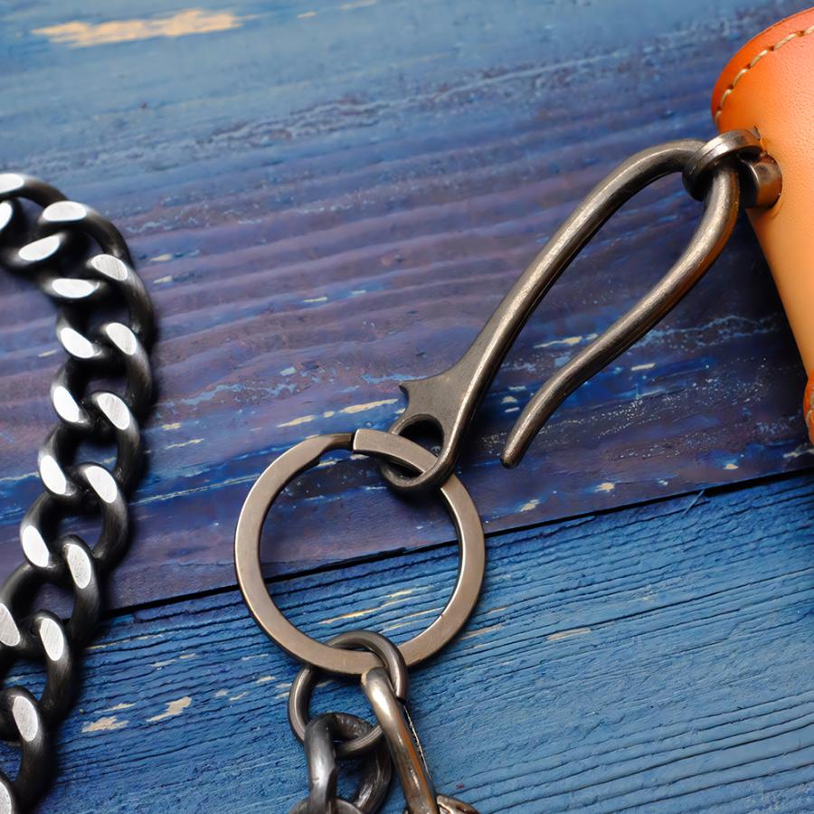 フェザー パンツチェーン 羽根モチーフ スカル フック バネクリップ