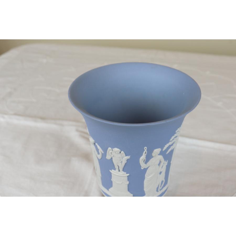 WEDGWOOD ウェッジウッド ジャスパー 花瓶 ペールブルー フラワー