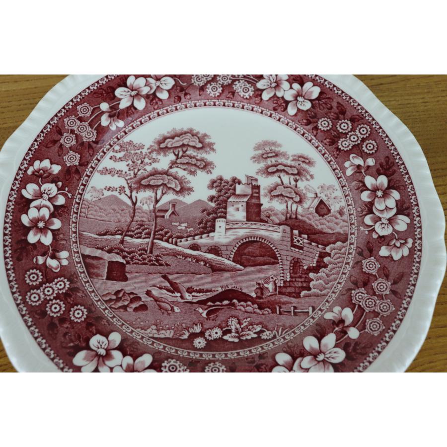 Spode スポード ピンクタワー プレート24cm 中皿 イギリス