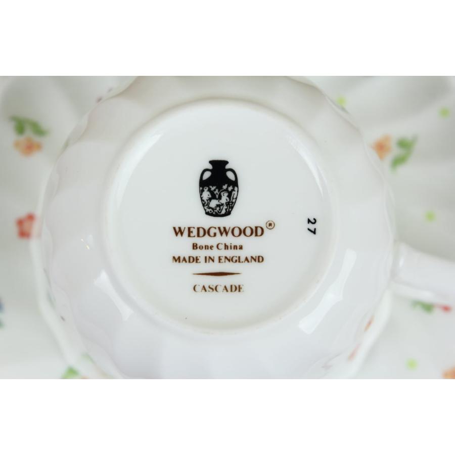 ウェッジウッド　カスケード　トリオ　コーヒーカップ　ケーキ皿　プレート　WEDGWOOD　花柄　イギリス　ヴィンテージ　た209｜epocavintagedishes｜07