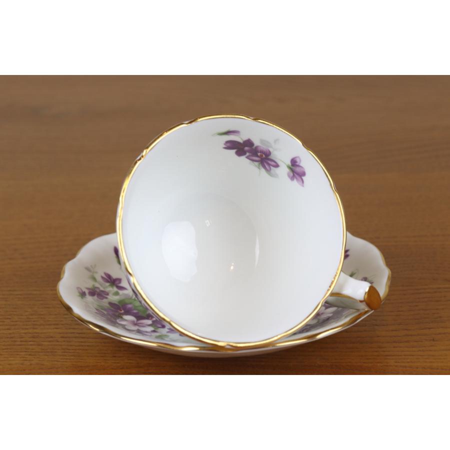 Aynsley China - エインズレイ　バイオレット　デュオ　カップ＆ソーサー　スミレ　紫　ヴィンテージ エインズレイ バイオレット デュオ カップ＆ソーサー スミレ